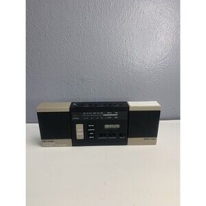 Vintage AM/FM Clock Radio Stereo System w/ One Detachable Speaker - Model # Us-2